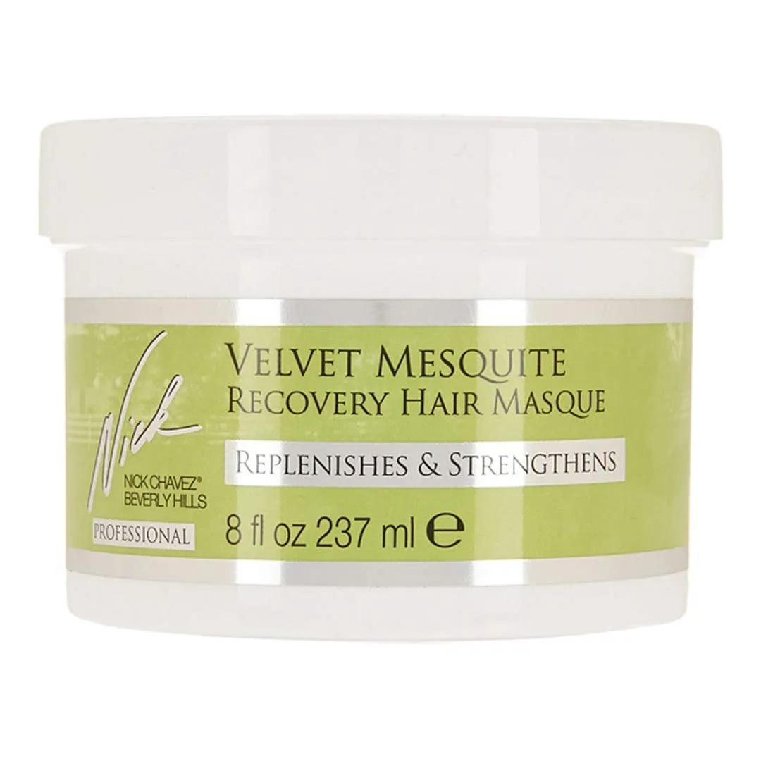Nick Chavez Beverly Hills Professional Velvet Mesquite Recovery Hair Masque - Replenish, Strengthen, and Moisturize Hair - Shine and Hydrate Curly Hair - 8 fl oz