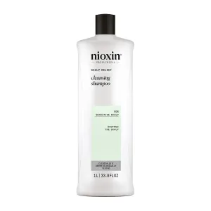 Nioxin Scalp Relief Cleansing Shampoo | Soothes, Hydrates, & Thickens Hair | For Sensitive, Dry, & Itchy Scalp | Made with Aloe Vera & Vitamin E