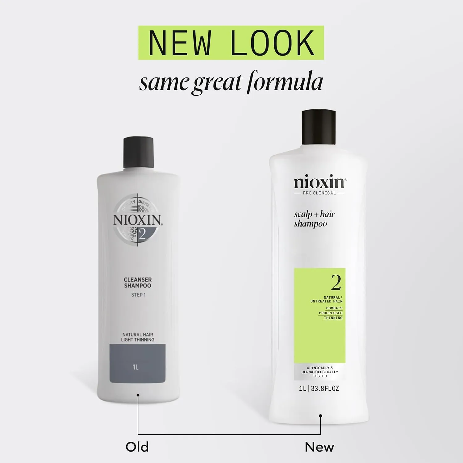 Nioxin System 2 Scalp   Hair Thickening Shampoo For Natural Hair with Progressed Thinning Boost Hair Density with Niacinamide & Biotin