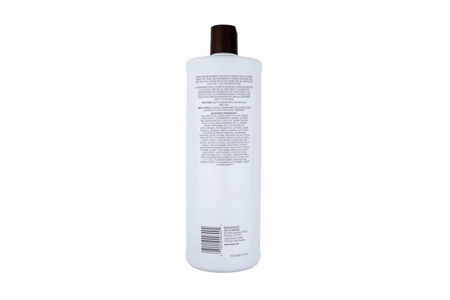 Nioxin System 3 Scalp   Hair Thickening Shampoo for Colored, Dry, & Damaged Hair with Light Thinning |Maintain Vibrant Color |Cleanse, Strengthen & Nourish with Niacinamide & Biotin |Cleanse Build-Up