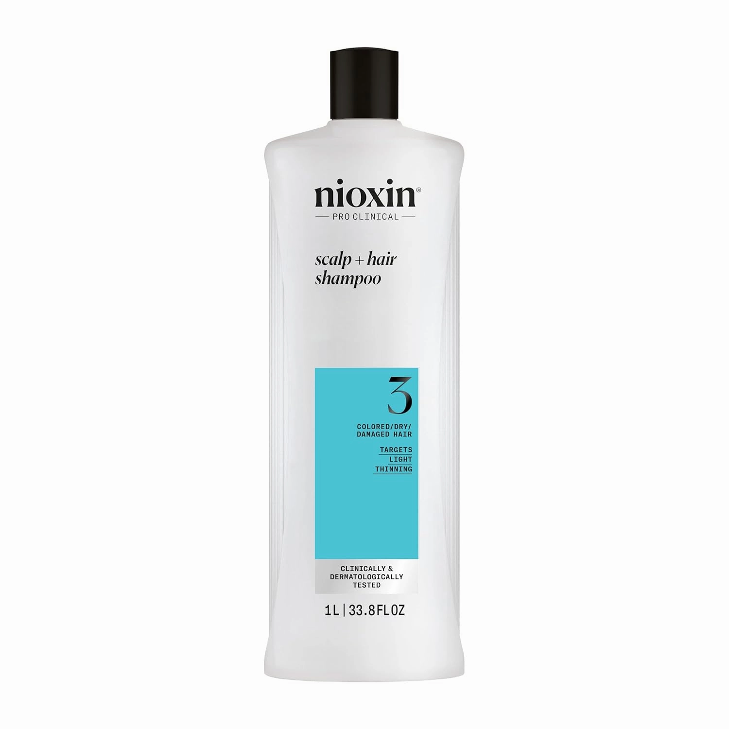 Nioxin System 3 Scalp   Hair Thickening Shampoo for Colored, Dry, & Damaged Hair with Light Thinning |Maintain Vibrant Color |Cleanse, Strengthen & Nourish with Niacinamide & Biotin |Cleanse Build-Up