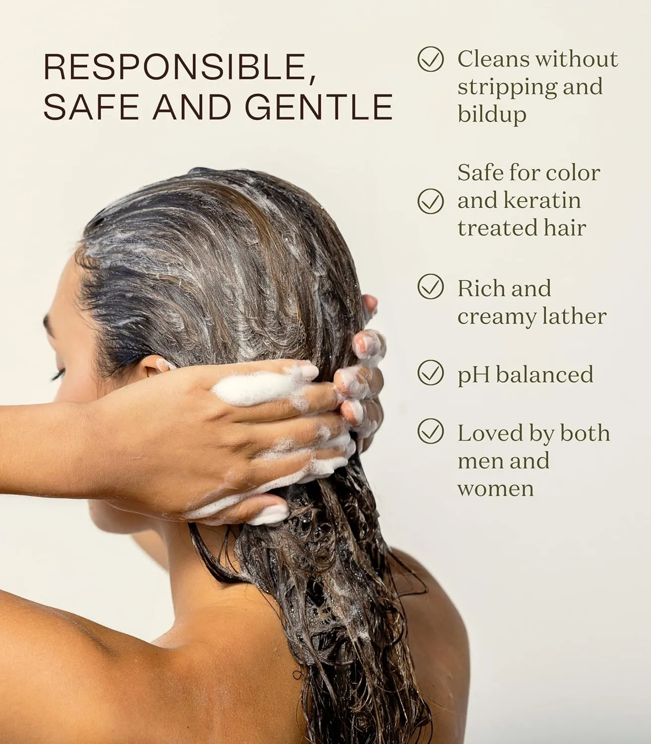 Non Toxic Vegan Shampoo with Organic Ingredients, Apple Cider Vinegar & Tea Tree Oil - Sulfate Free, Color Safe, Paraben Free, Gluten Free, Cruelty Free, pH Balanced (2-Pack)