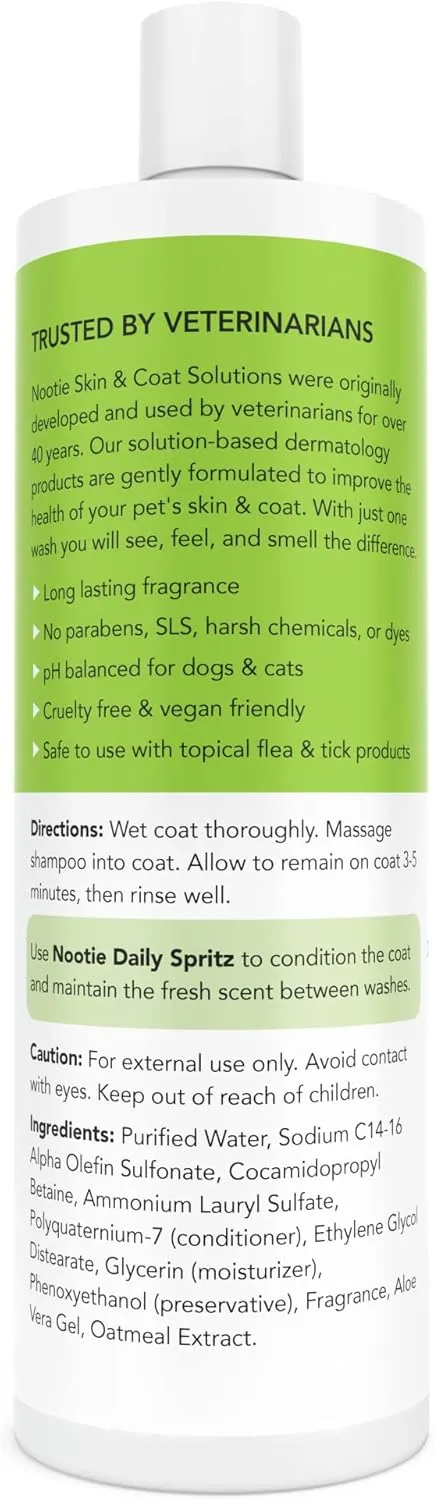 Nootie - Oatmeal Pet Shampoo for Sensitive Skin - Revitalizes Dry Skin & Coat - Natural Ingredients - Gentle Shampoo - Cleans & Conditions