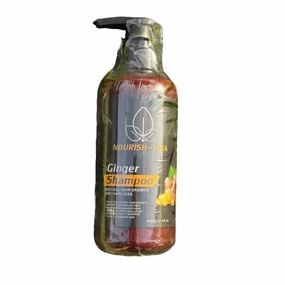 Nourish-Vida Ginger Shampoo - Scalp Therapy for Dry, Itchy, Thinning Hair, Stimulates Growth and Soothes Flakes, Natural Extract Formula for Men and Women - (17.6 fl oz)
