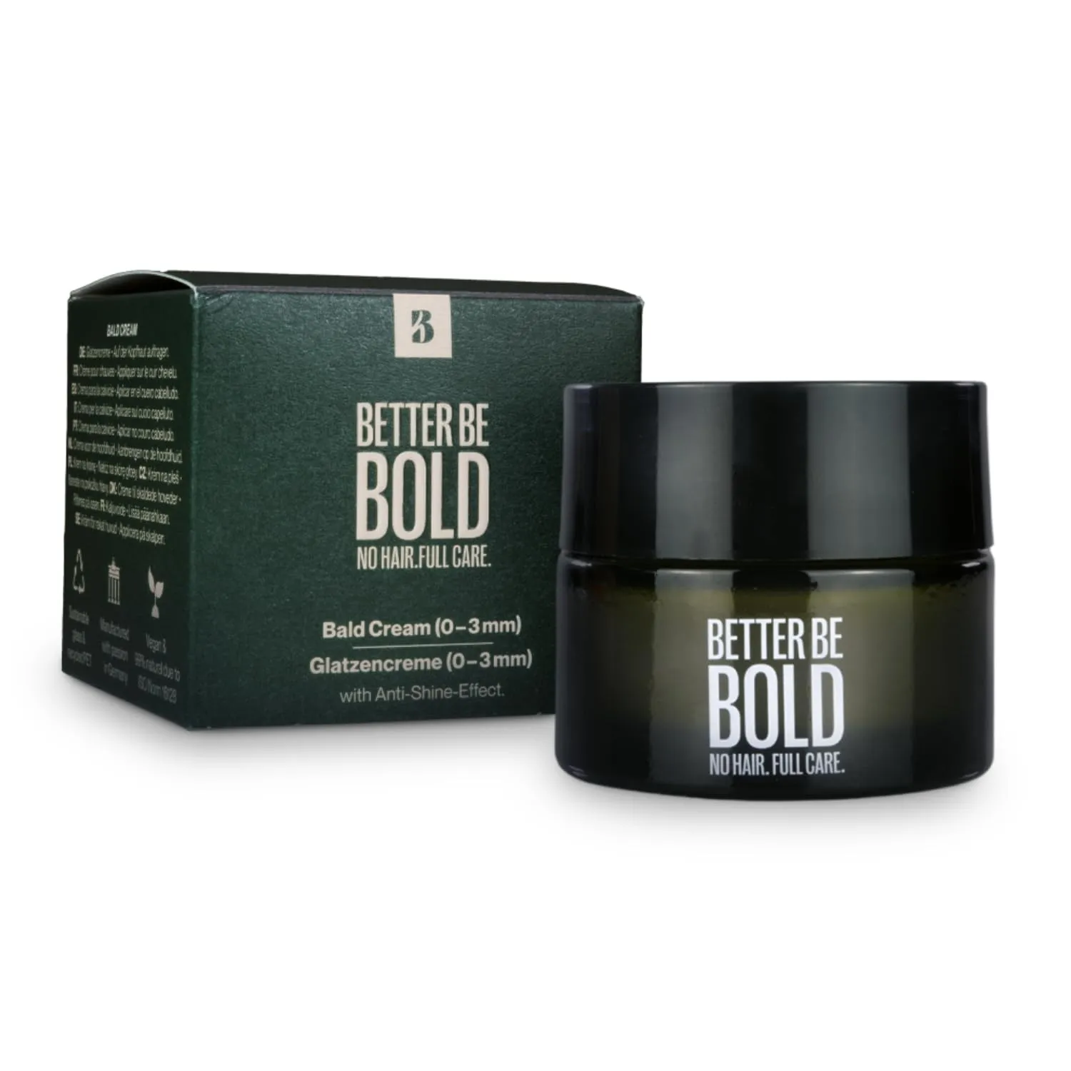 Nourishing bald cream (0-3 mm) with matte effect. Absorbs quickly. Fresh fragrance. Soothing skin after shaving thanks to magnolia extract. Natural and vegan. Made in Germany