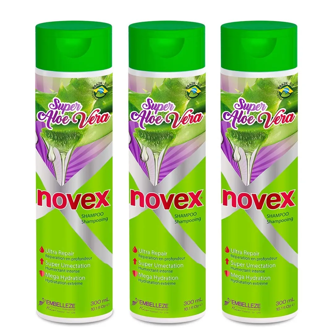 NOVEX Shampoo (300ml)- 3 Pack (Aloe Vera)