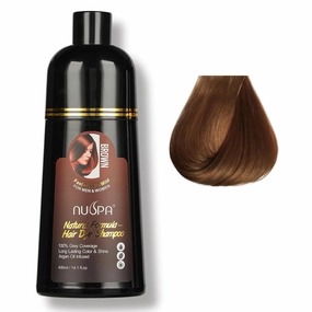 NUSPA NUSPA Black Hair Dye Shampoo Herbal Ingredients 3 in 1 High Coverage Argan Oil Infused Home Salon Hair Wash for Women Men White Hair Color Coverage