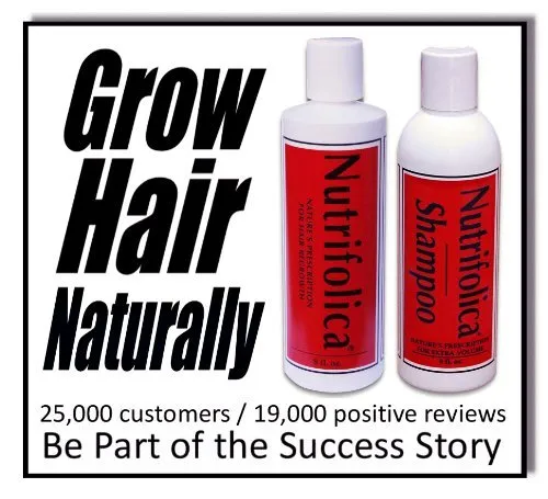 Nutrifolica Hair Loss Treatment & Cleansing Shampoo - No Sulfates - 2 Month Combo