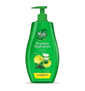 Nyle Naturals Dryness Hydration Shampoo| For Dry & Frizz Free Hair | With Tulsi, Amla and Aloe Vera|Gentle & Soft Shampoo | For Men & Women | 800ml