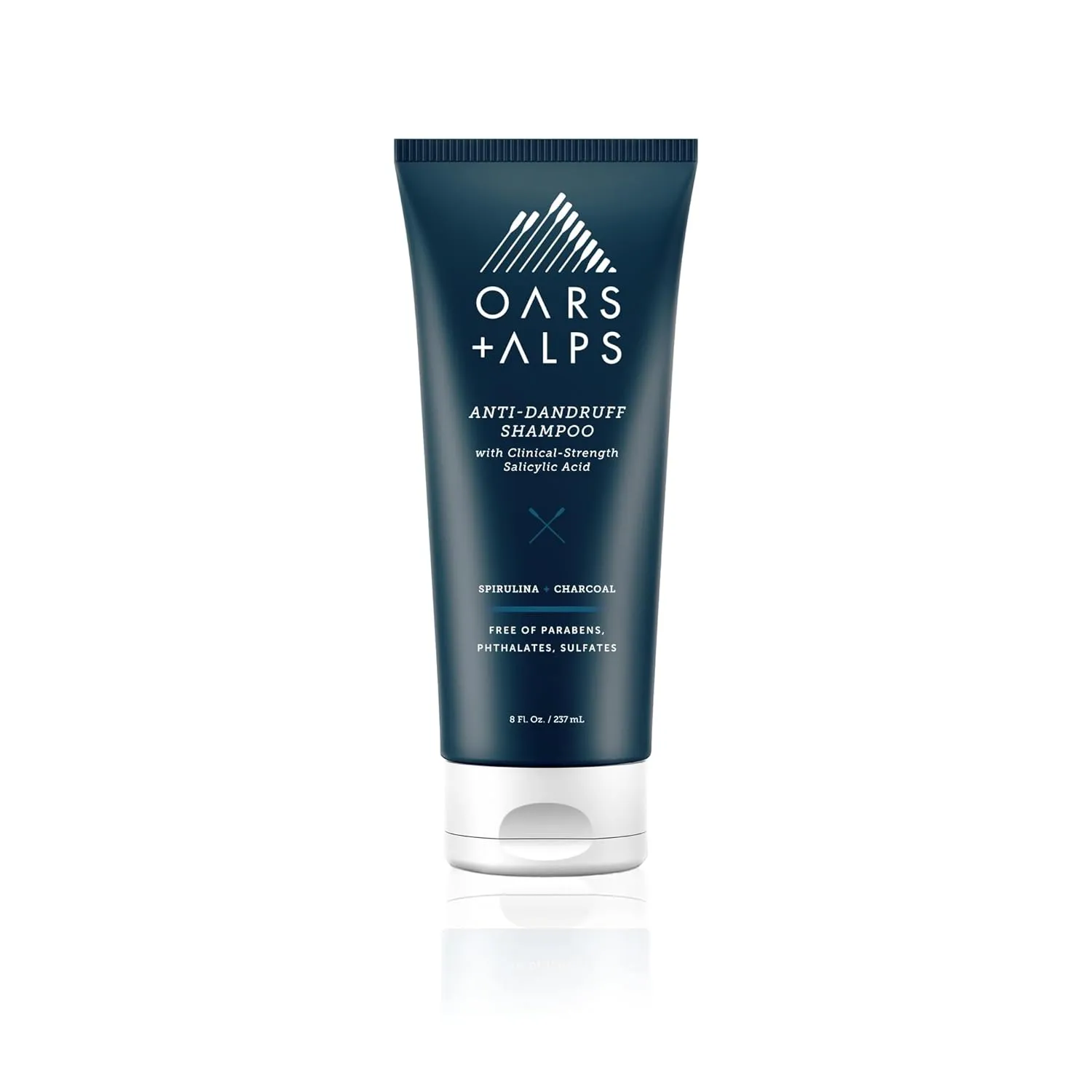 Oars   Alps Anti-Dandruff Shampoo with 2% Salicylic Acid, Made with Spirulina, Charcoal,   Green Algae Extract, 8 Fl Oz