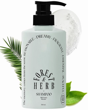 ODID Milk Protein Intensive Shampoo - Korean Volumizing and Hair Loss Relief Perfume Shampoo for Damaged Hair - Natural Green Herb Scent - pH5.5 Scalp Purifying, 16.9 fl.oz.