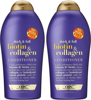 OGX (Thick & Full) Biotin & Collagen Shampoo   Conditioner 19.5oz, Duo-Set