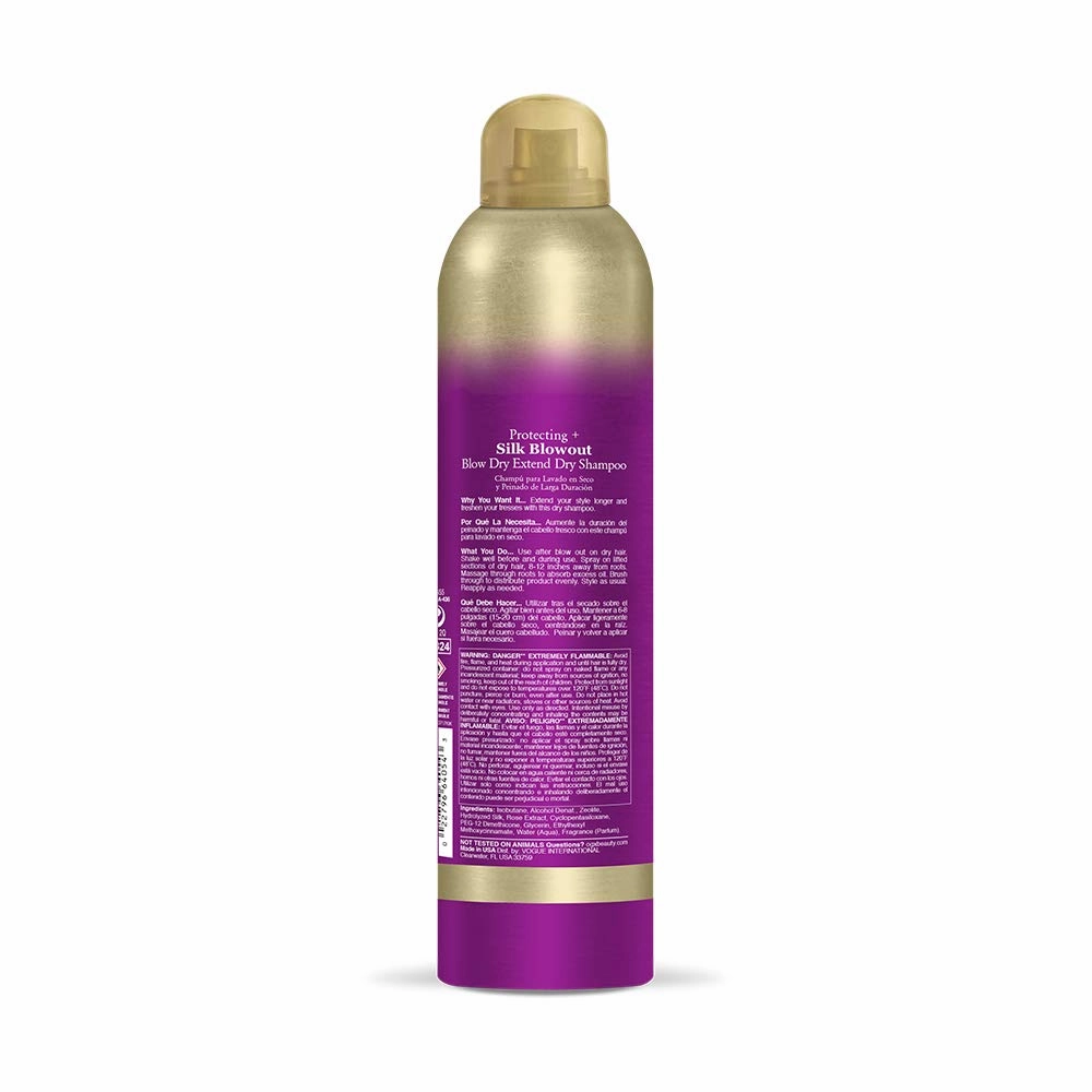 OGX Blow Dry Extend Dry Shampoo, Protecting   Silk Blowout, Purple, 5.0 Ounce