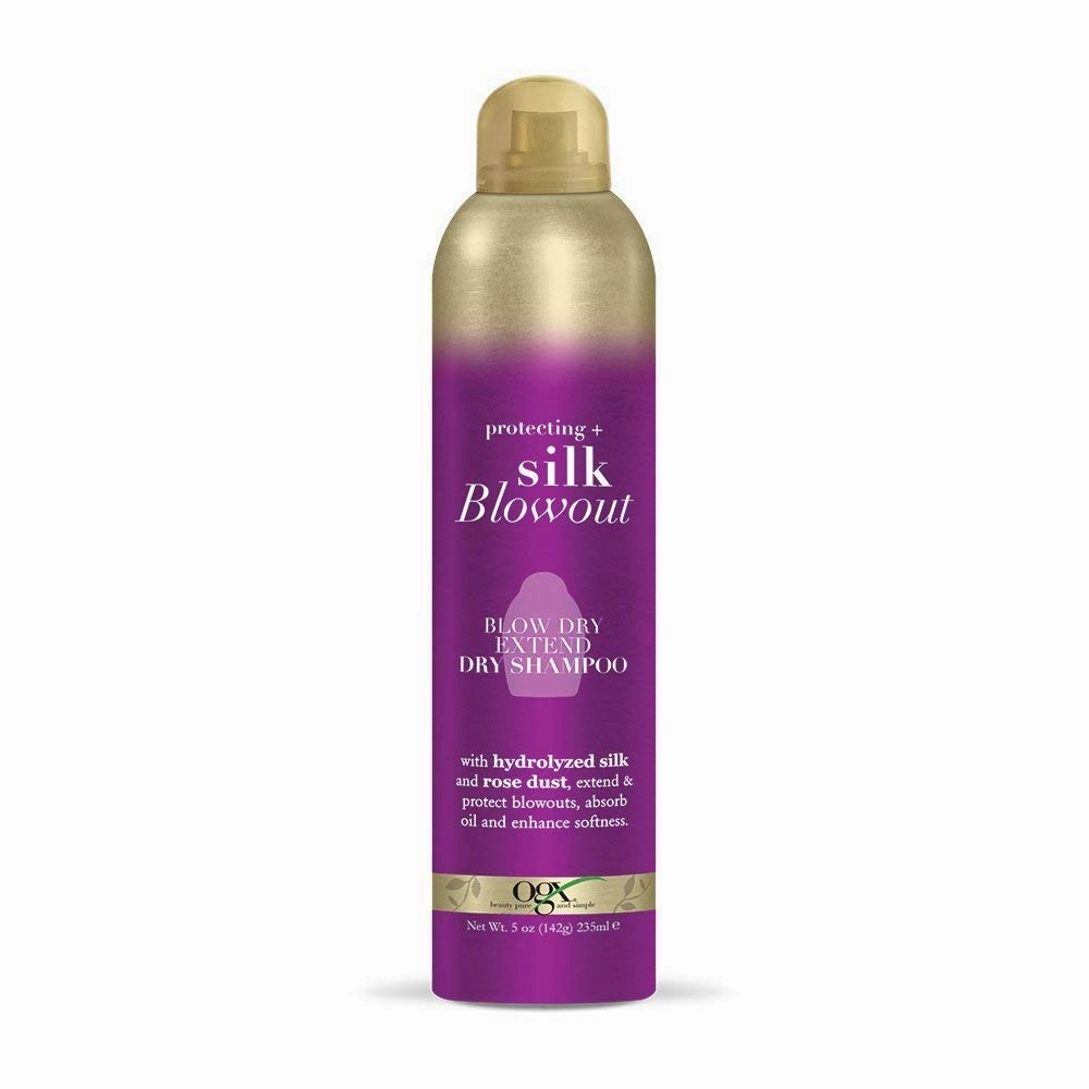 OGX Blow Dry Extend Dry Shampoo, Protecting   Silk Blowout, Purple, 5.0 Ounce