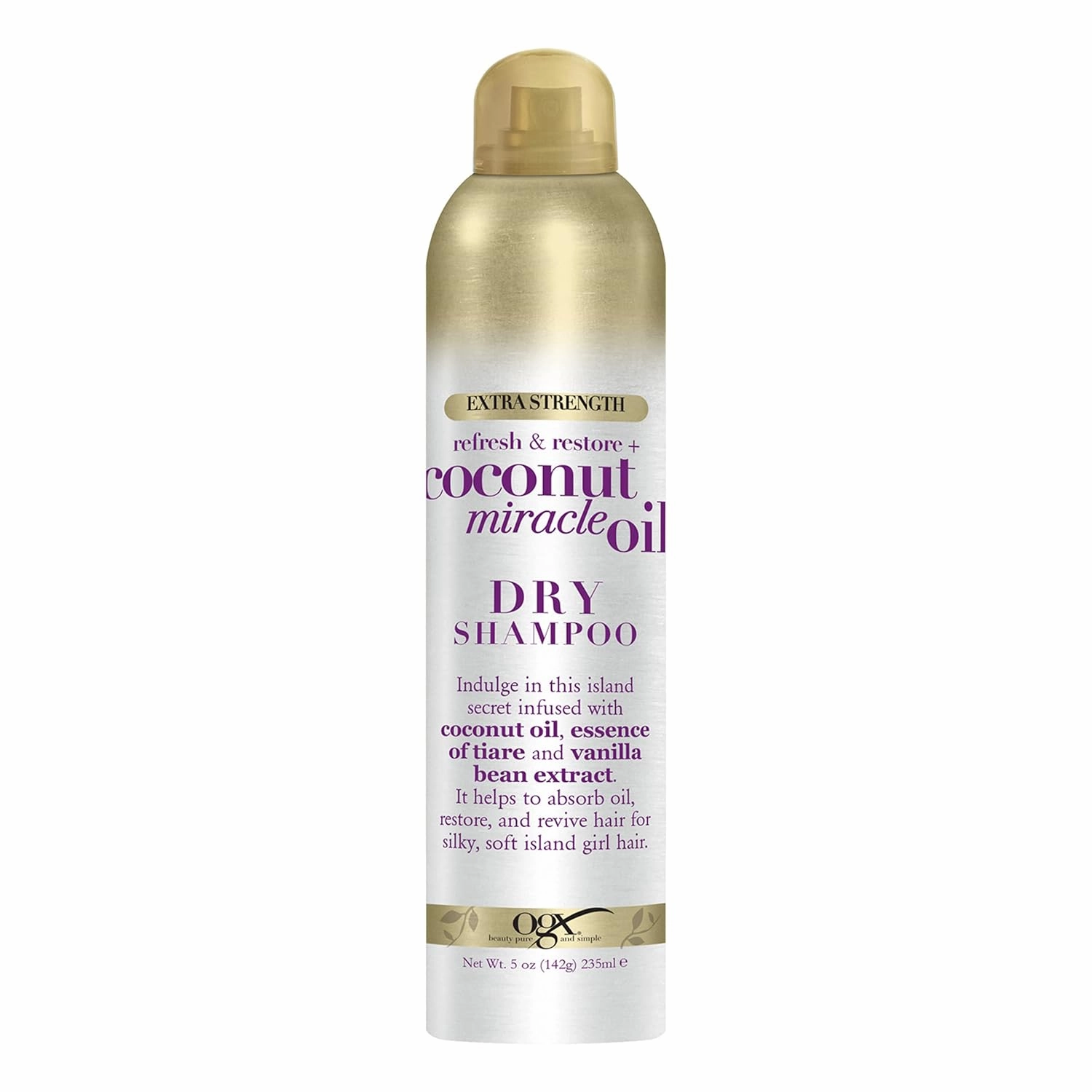 OGX Extra Strength Refresh Restore   Dry Shampoo, Coconut Miracle Oil, 5 Ounce