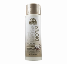 OKAY | Roots Therapy Professional Biotin Treatment | For All Hair Types | Revitalize - Strengthen - Prevent Breakage | With Argan & Coconut Oil | Free of Paraben, Silicone, Sulfate | 8.4 oz
