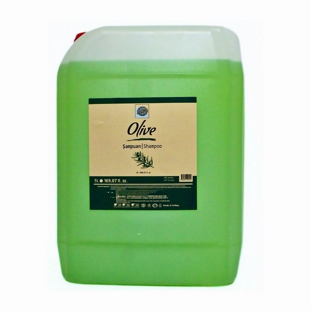 Olive Blossom Shampoo with Olive Oil – 1.3 Gallon Refill | Bulk Shampoo for Salons and Home | Paraben-Free, Natural, Deep Cleansing