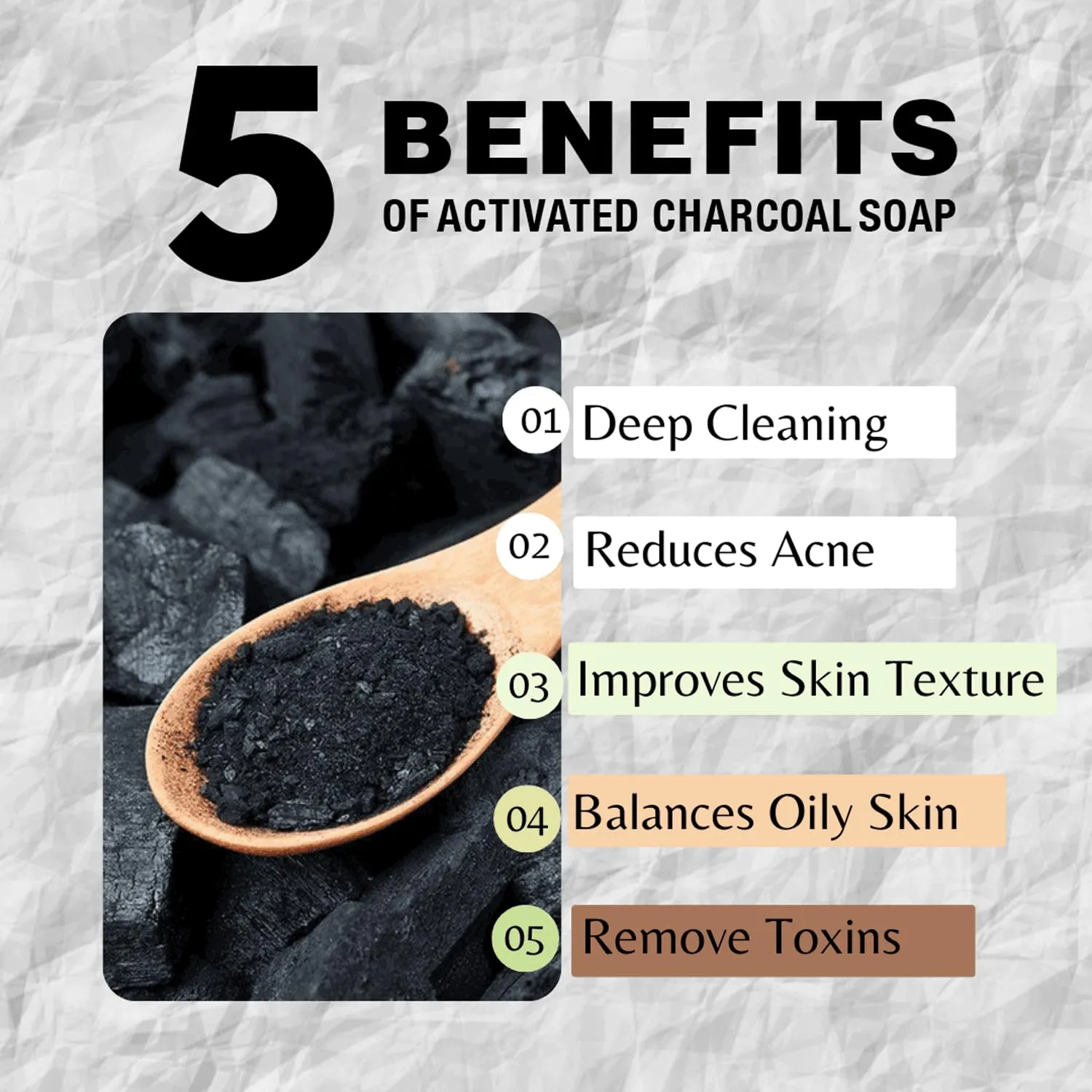 ONE Bar Activated Charcoal 3.5 oz 3 Pack - Shave, Shower, Shampoo, face, beard, body, hair/scalp, SuperFAT “oil” Infused: Avocado, Mango, Olive, Coconut, Argan, Moisturizing and Nourishing Oil.