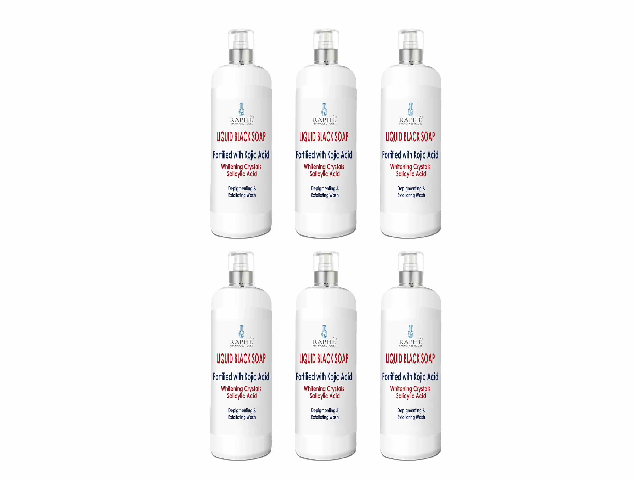 One Year Family Pack Natural Liquid Soap Skin Resurfacing Body Wash 2-6 Packs
