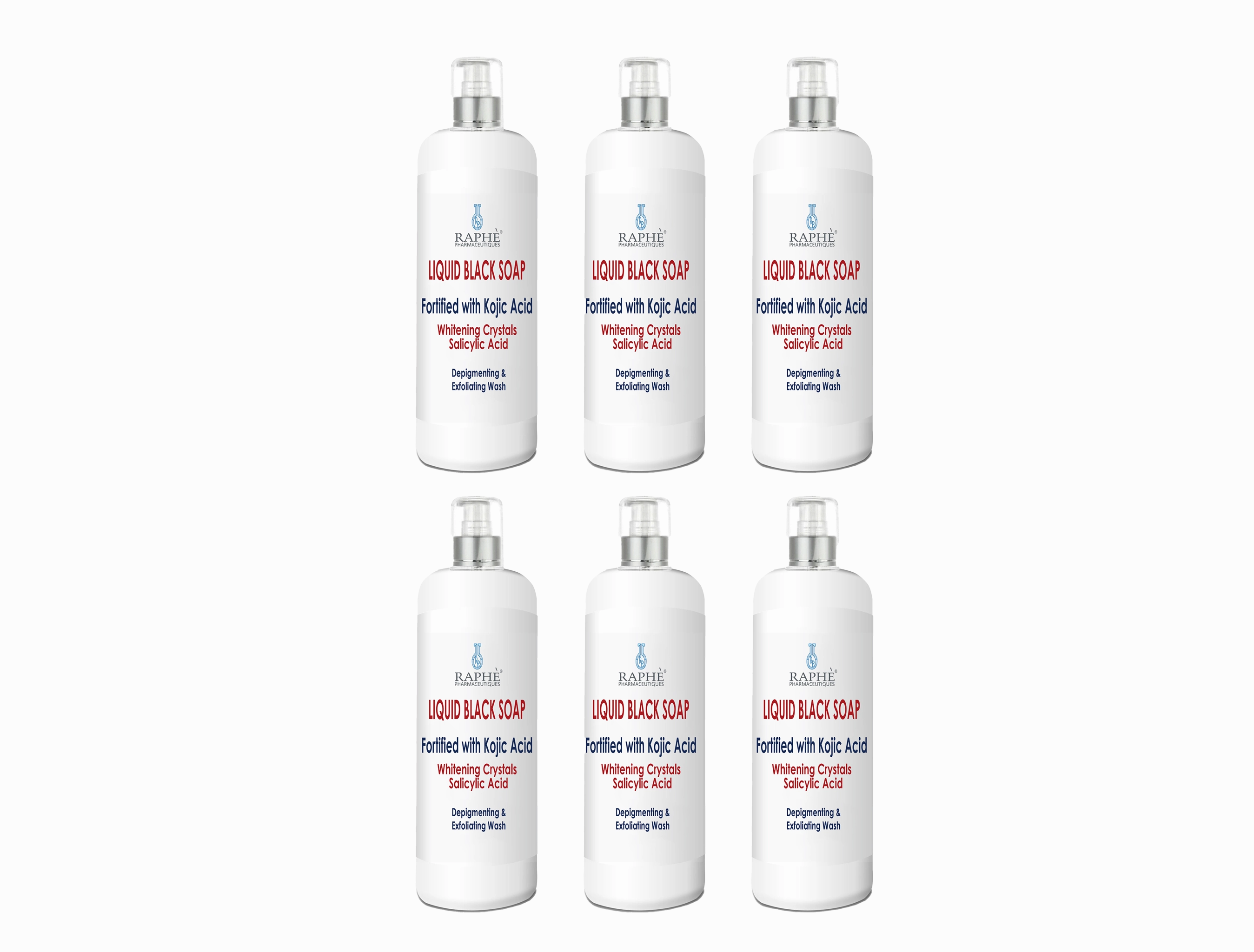 One Year Family Pack Natural Liquid Soap Skin Resurfacing Body Wash 2-6 Packs