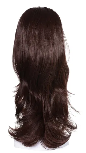 Onedor 22" Semi Curly Hair Women Ladies 3/4 Half Wig Premium Japanese Synthetic fibers Wigs with Secured Mesh Head Cap (2/33)