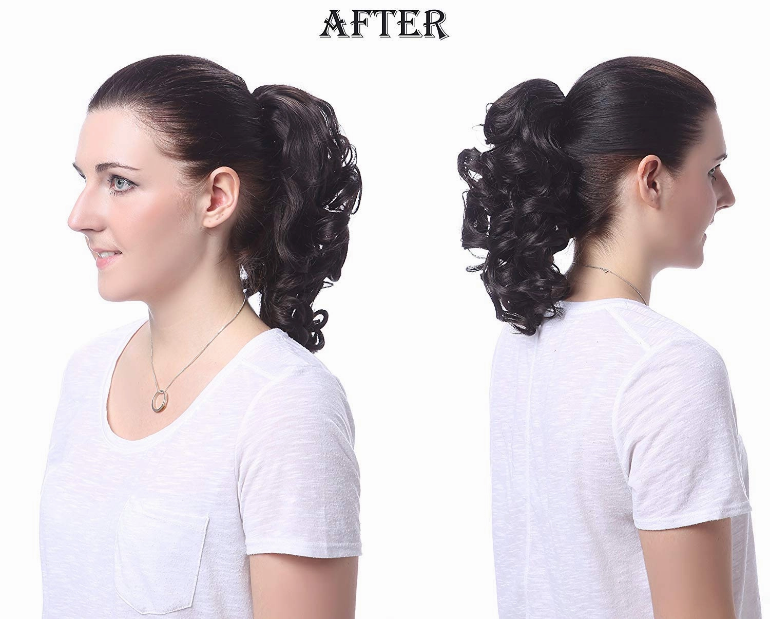 Onedor 12" Synthetic Fiber Natural Textured Curly Ponytail Clip In/On Hair Extension Hairpiece (12TT26)