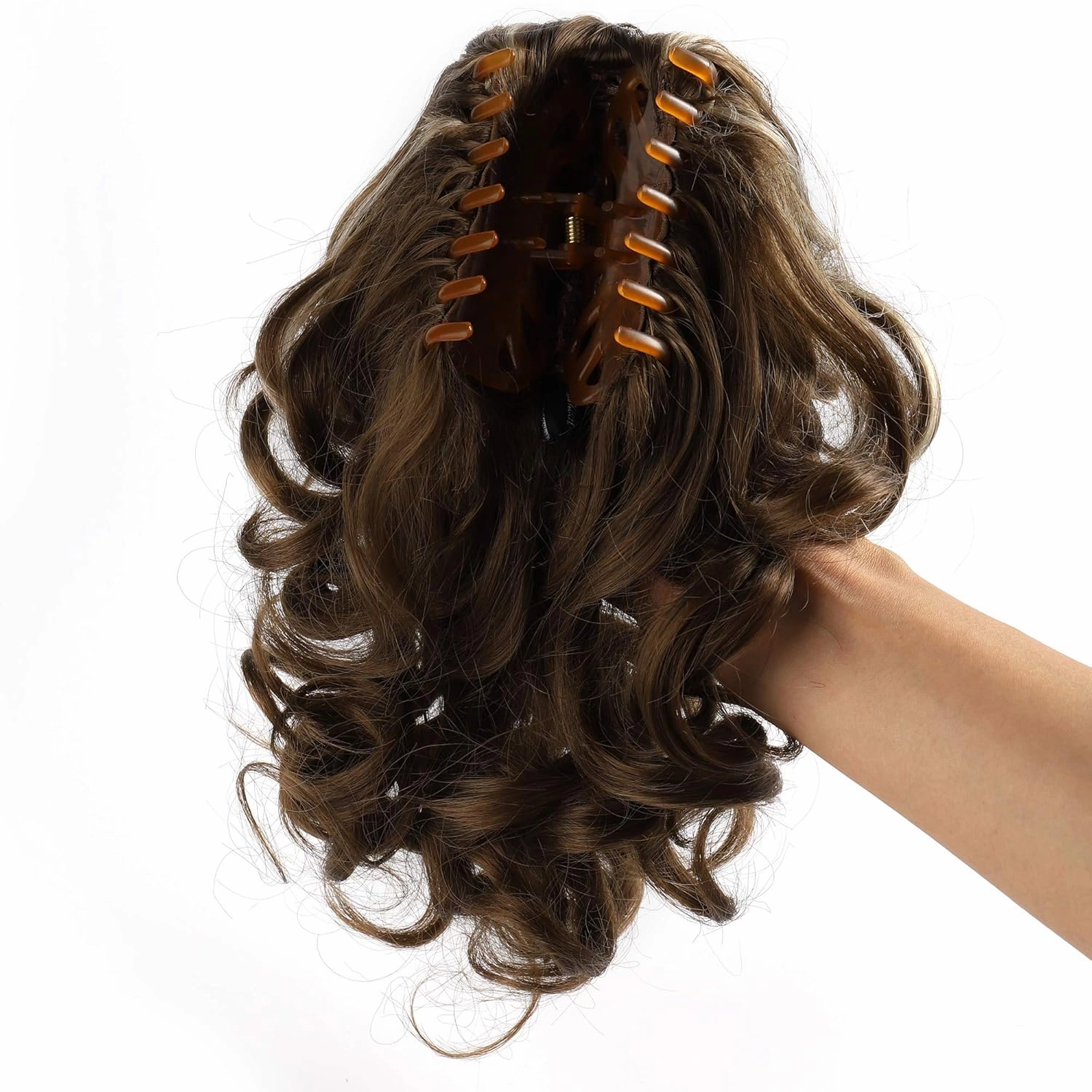 Onedor 12" Synthetic Fiber Natural Textured Curly Ponytail Clip In/On Hair Extension Hairpiece (12TT26)