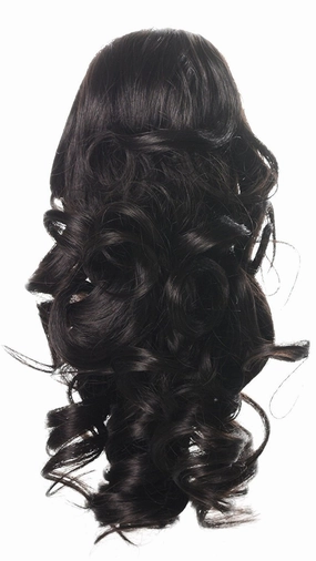 Onedor 12" Synthetic Fiber Natural Textured Curly Ponytail Clip In/On Hair Extension Hairpiece (4# - Dark Brown)