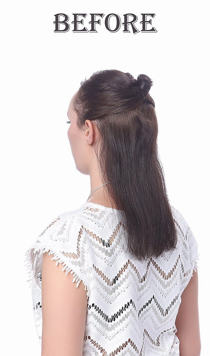 Onedor 12" Synthetic Fiber Natural Textured Curly Ponytail Clip In/On Hair Extension Hairpiece (4# - Dark Brown)