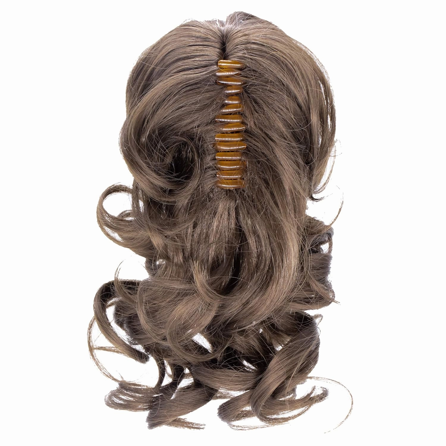 Onedor 12" Synthetic Fiber Natural Textured Curly Ponytail Clip In/On Hair Extension Hairpiece (8#)