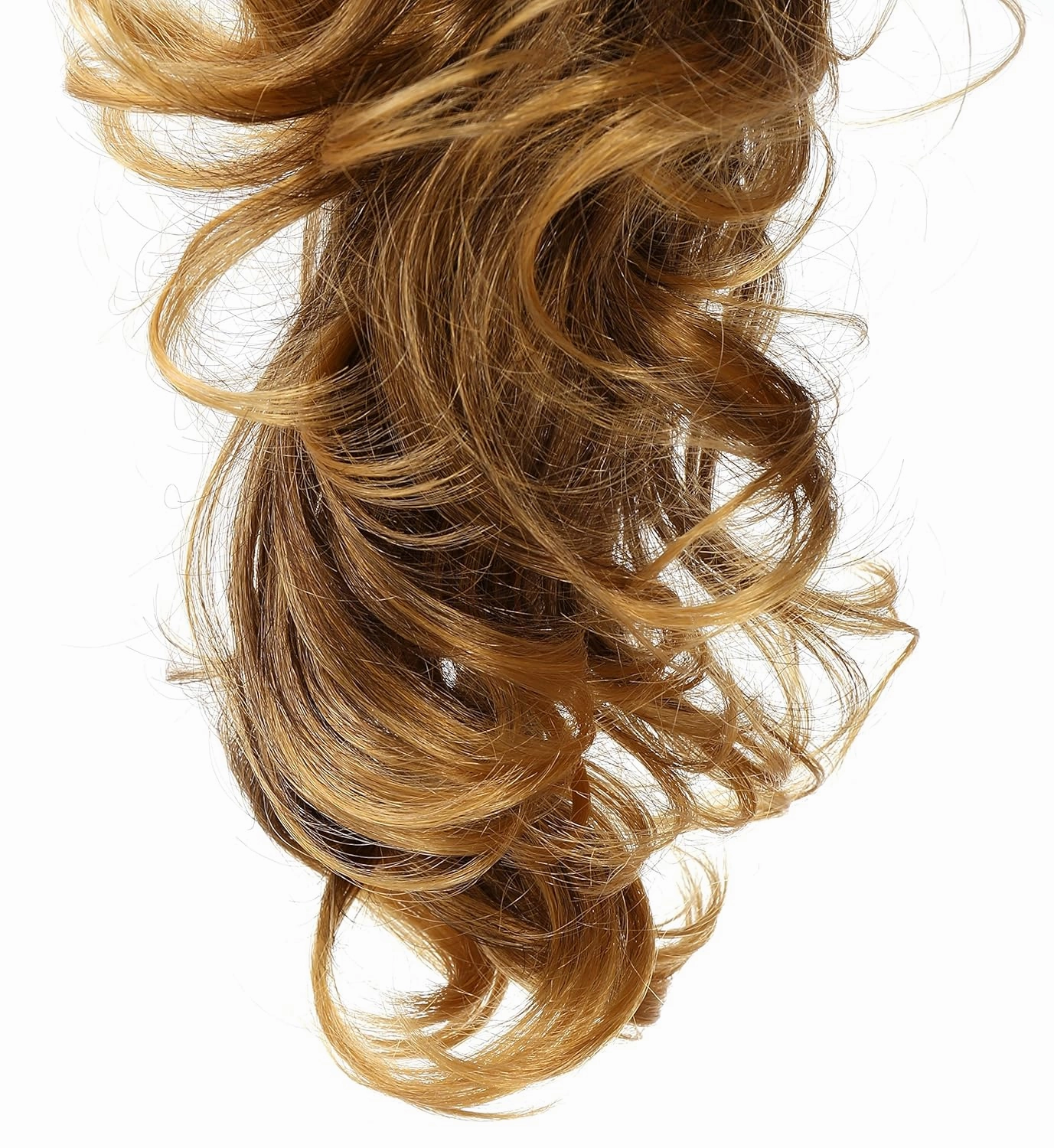OneDor 20" Curly Synthetic Clip In Claw Drawstring Ponytail Hair Extension Synthetic Hairpiece 190g with a jaw/claw clip (1#-Black)
