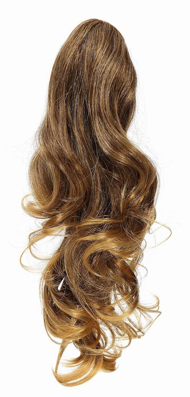 OneDor 20" Curly Synthetic Clip In Claw Drawstring Ponytail Hair Extension Synthetic Hairpiece 190g with a jaw/claw clip (R1416T)