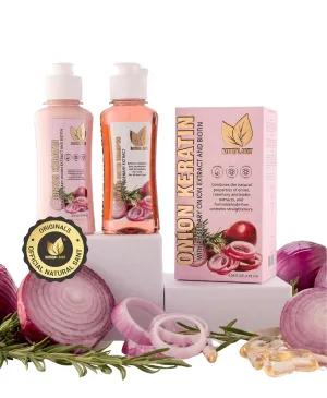 Onion Keratin DuoBox 120ml – Deep Repair & Smoothing for Dry, Damaged Hair, Frizz Control & Heat Protection with Biotin & Rosemary
