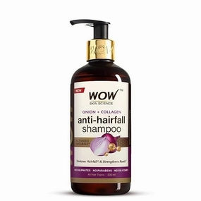 Onion & Collagen Anti-Hairfall Shampoo|Reduces Hairfall|Strengthens Roots|Nourishes Scalp|Prevents Breakage|Enhances Hair Thickness and Shine|New & Improved Formulation|10.14 Fl Oz