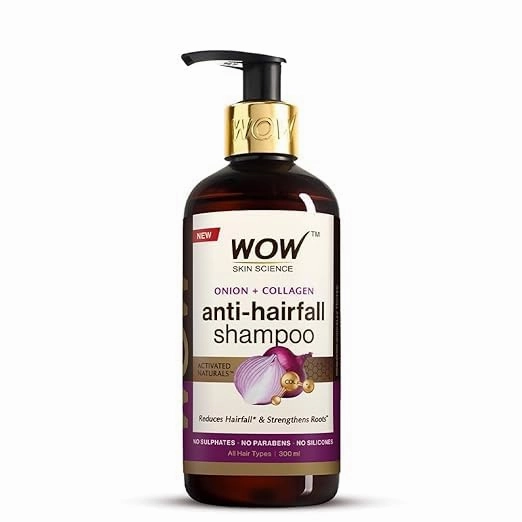 Onion & Collagen Anti-Hairfall Shampoo|Reduces Hairfall|Strengthens Roots|Nourishes Scalp|Prevents Breakage|Enhances Hair Thickness and Shine|New & Improved Formulation|10.14 Fl Oz