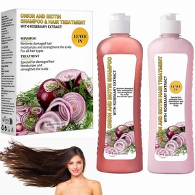 Onion Biotin and Rosemary Shampoo, Unscented, White, Unisex Adult, 2 Count, 248 milliliters, Hair Growth, Hair Strengthening