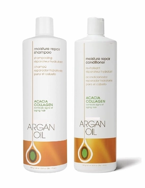 Only One Argan Oil Moisture Repair Shampoo & Conditioner Unisex 33.8oz Duo