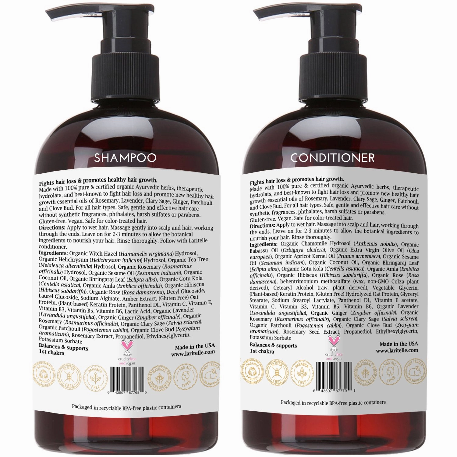 Organic Hair Care Set Fertile Roots | Fortifying, Strengthening & Rejuvenating | Prevents Hair Thinning and Shedding, Promotes New Hair Growth | Ayurvedic Herbs, Lavender, Ginger, Rosemary