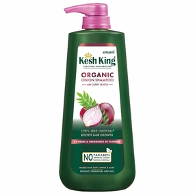 Organic Onion Shampoo | Controls Hairfall with Curry Leaves | Increase Hair Growth | Damage Repair | Provides Soft & Shiny Hair | 20.29 Fl Oz (Pack of 1)