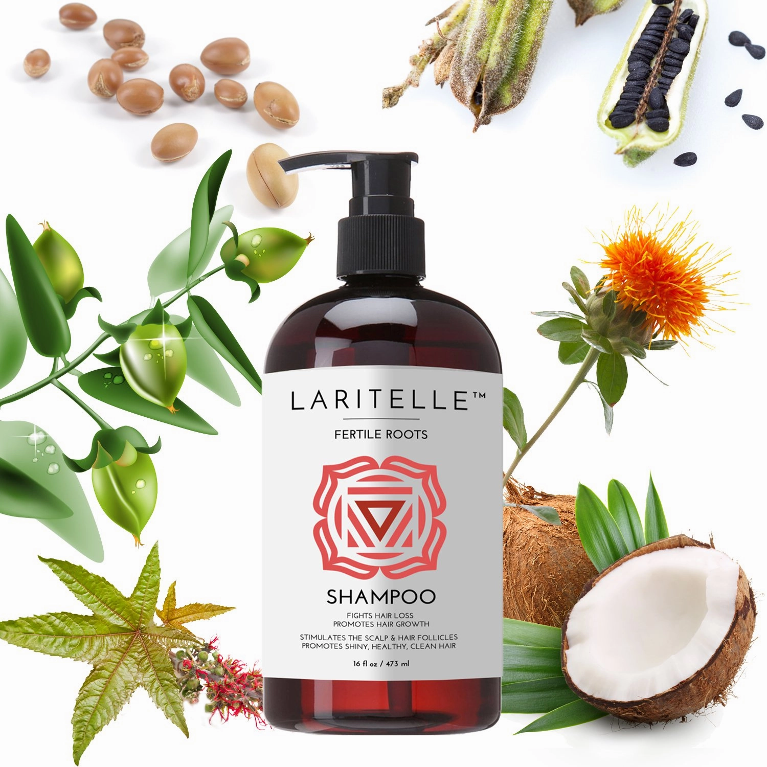 Organic Shampoo 16 oz. Fortifying, Strengthening, Rejuvenating. Prevents Hair Shedding, Promotes New Hair Growth. Ayurvedic Herbs, Lavender, Ginger, Rosemary, Patchouli and Cloves. Vegan. GF
