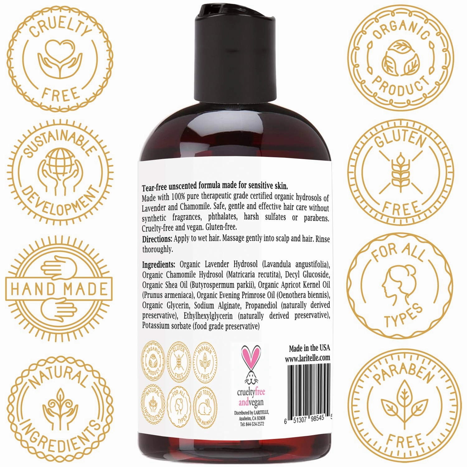 Organic Unscented Baby Shampoo 8.5 oz