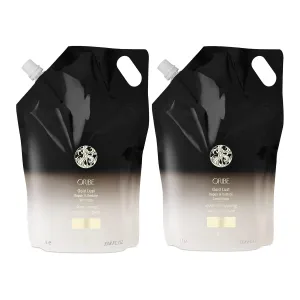 Oribe Gold Lust Repair & Restore Shampoo and Conditioner Liter Refill Bundle
