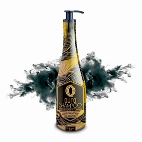 OURO Color-Enhancing Shampoo for Dark Brown & Black Hair – Neutralizes Yellow Tones, Boosts Shine & Intensity, Revitalizes Gray Hair, Protects Color, Use 2-3x Weekly for Best Results (33.81OZ)