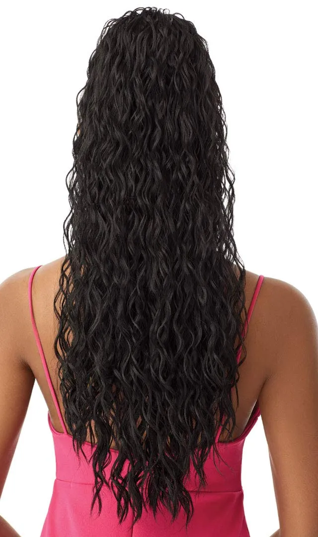 Outre PRETTY QUICK DRAWSTRING PONY Long Curly Wave Ponytail Premium Synthetic Heat Resistant Secure Fit Quick Easy Styling Soft Feel Natural Luster - JOVANI (DR2/GDNAM)