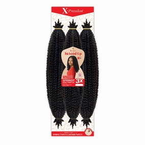 Outre Crochet Braids X-Pression Twisted Up 3X Springy Afro Twist 24" (3-pack, 2T1B/30)