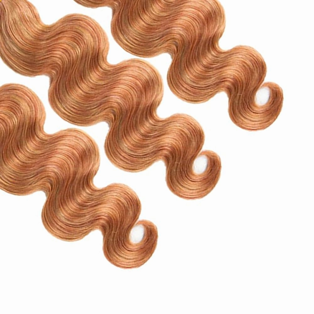P27/30 Human Hair Bundles Ombre Body Wave Bundles Honey Blonde 10 12 14 Inch 8A Brazilian Virgin Remy Hair 2 Tone Color #30 Mixed With Color #27