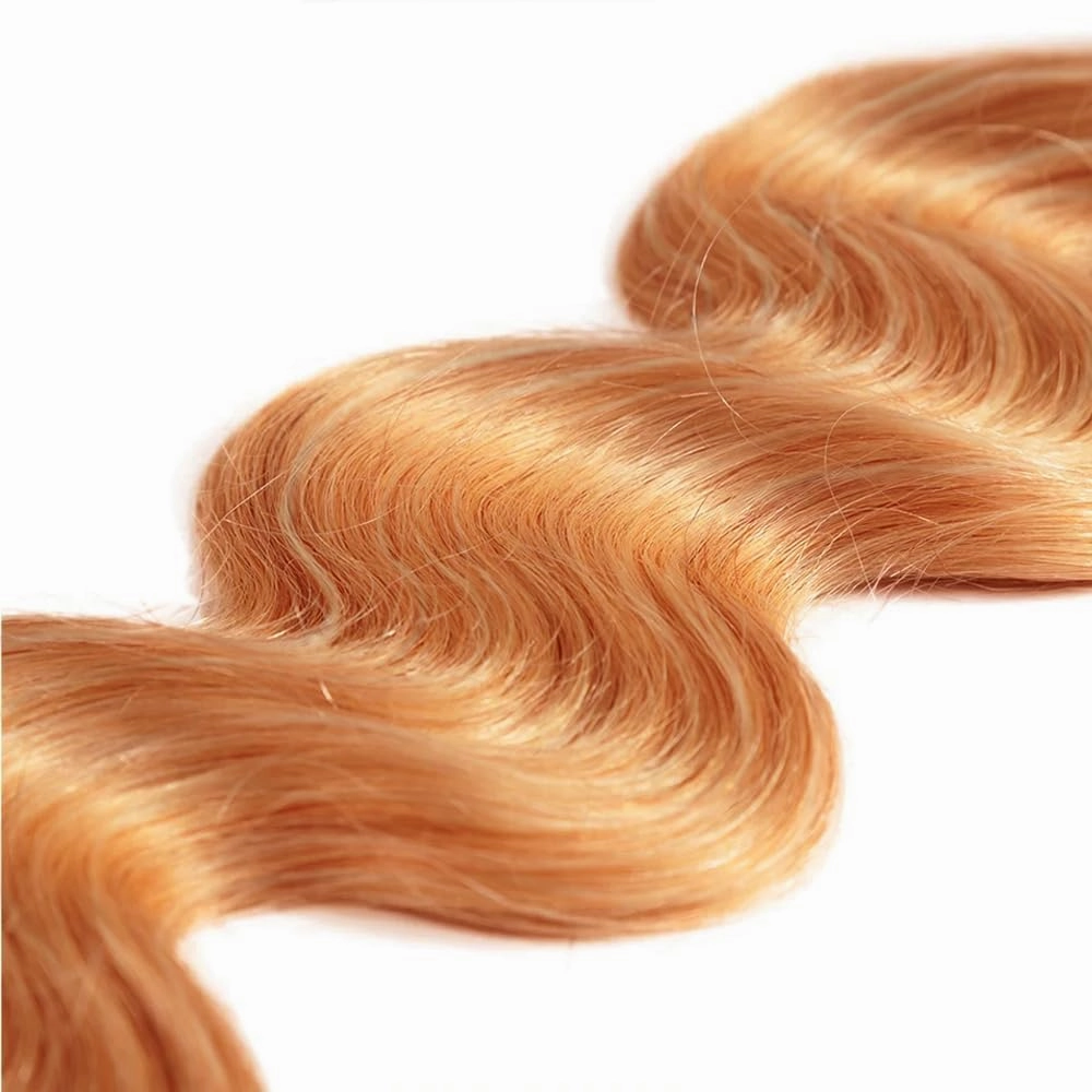 P27/30 Human Hair Bundles Ombre Body Wave Bundles Honey Blonde 10 12 14 Inch 8A Brazilian Virgin Remy Hair 2 Tone Color #30 Mixed With Color #27
