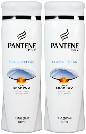 Pantene Pro-V Classic Clean Shampoo, 12.6 Fl Oz (Pack of 2)