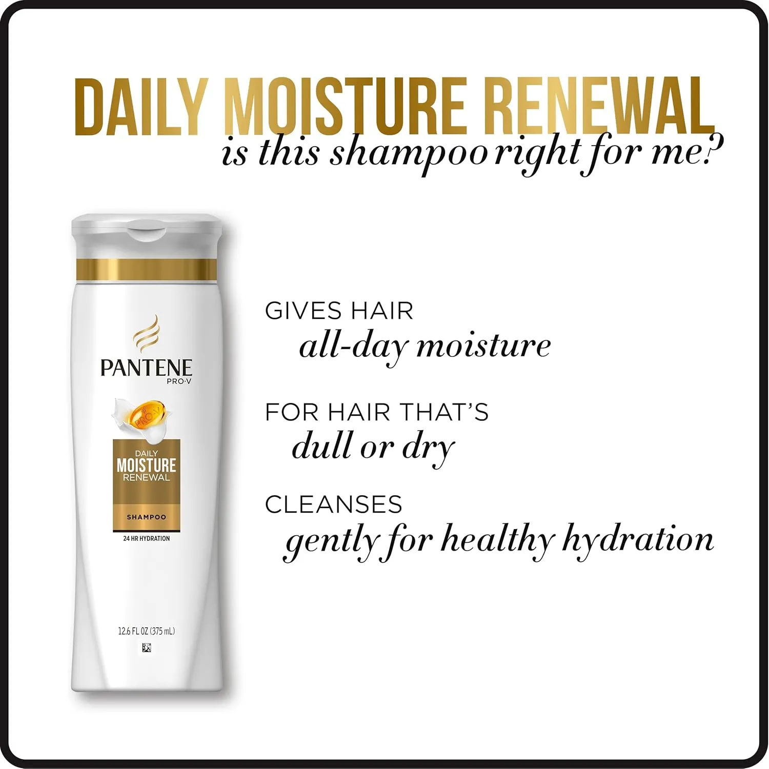 Pantene Pro-V Daily Moisture Renewal Shampoo 12.6 fl oz