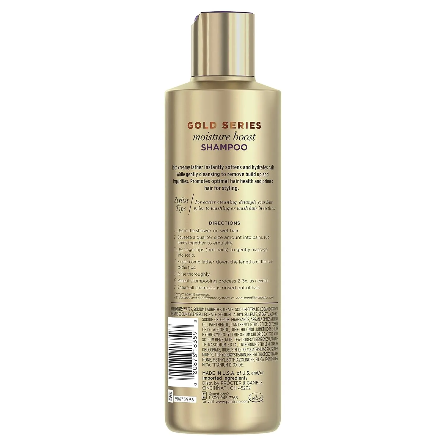 Pantene ProV Gold Series Boost, Moisture Shampoo, 9.1 Fl Oz (Pack of 2)